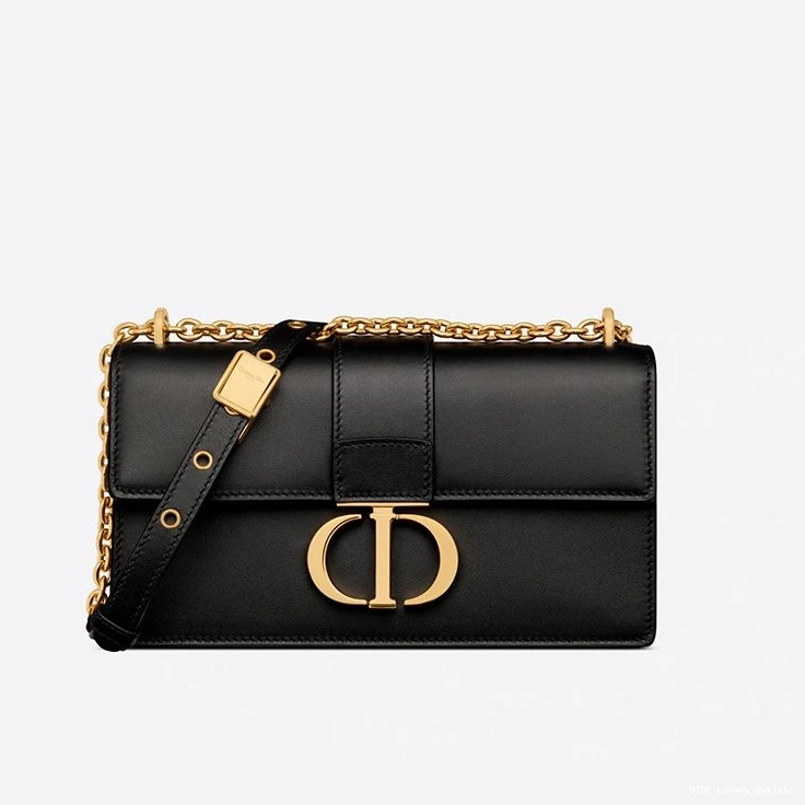 Cheap 30 Black Chain Montaigne Dior Calfskin With East-West Bag 0711 Luxury